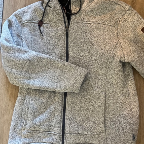 Mens outerwear faux fur lined Rugged Elements zip front hoodie jacket - Picture 2 of 5